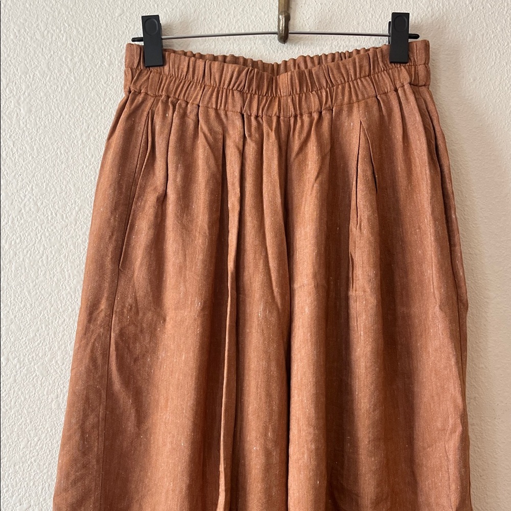 SESSUN Ridoo Linen Chambray Palazzo Trousers |
Terracotta